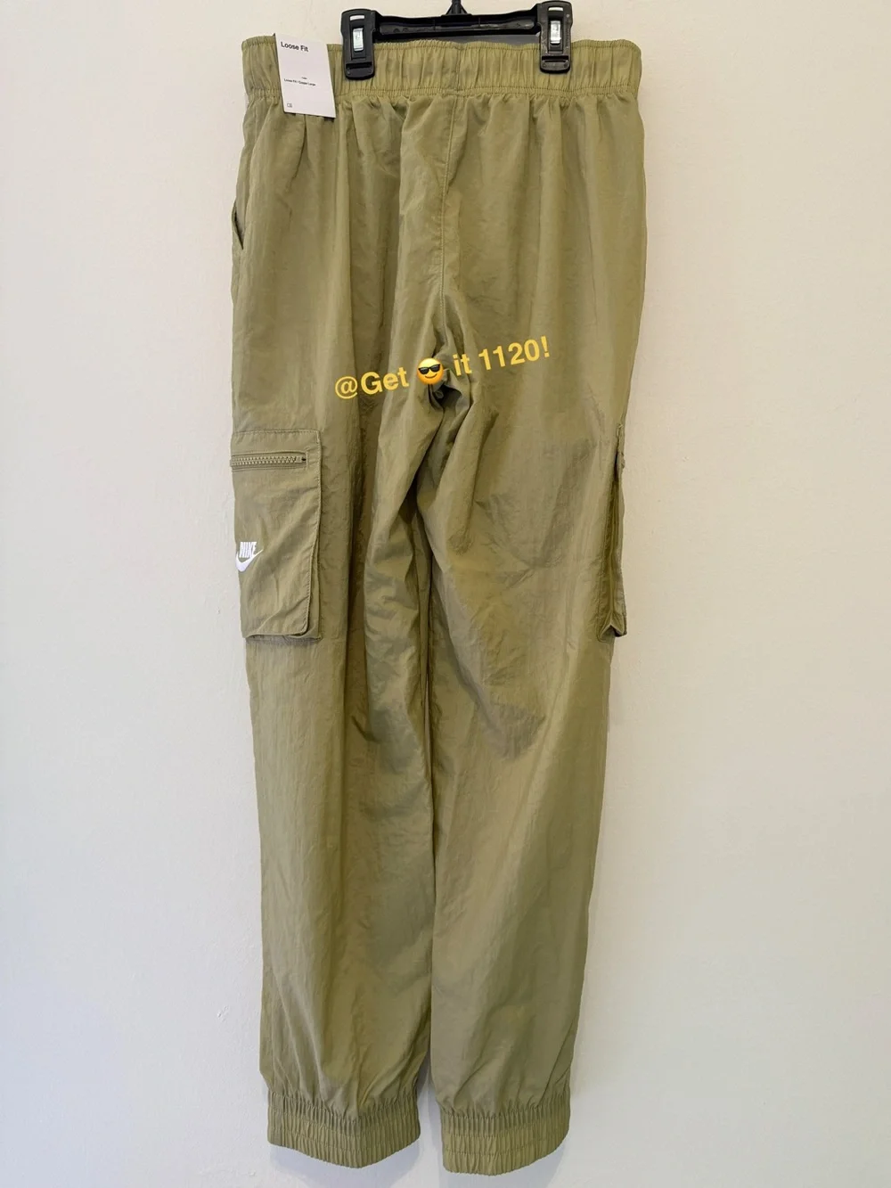 Nike Sportswear Big Kids' (Girls') Woven Cargo Pants DD6285-276 Olive Size XL